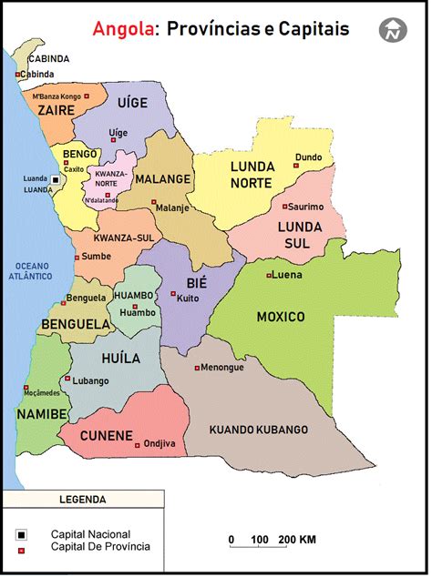 mapa de angola provincias